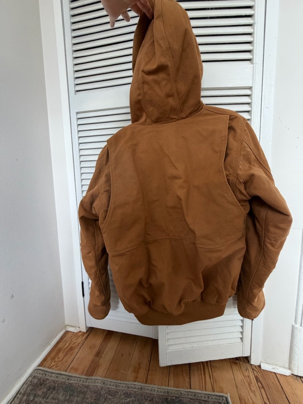 Carhartt Brown Hooded Canvas Work Jacket - Picture 8 of 11